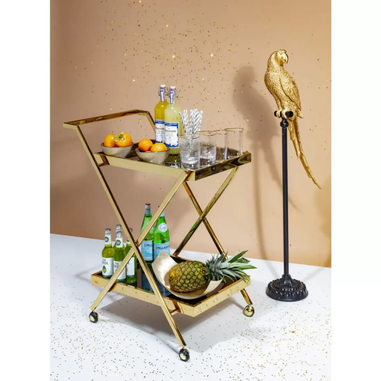 Deko & Geschenkartikel-KARE Design Deko Figur Parrot Gold