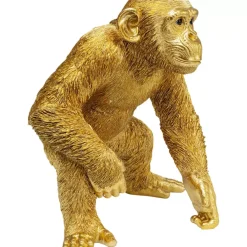 Deko & Geschenkartikel-KARE Design Deko Figur Playing Ape Gold 50