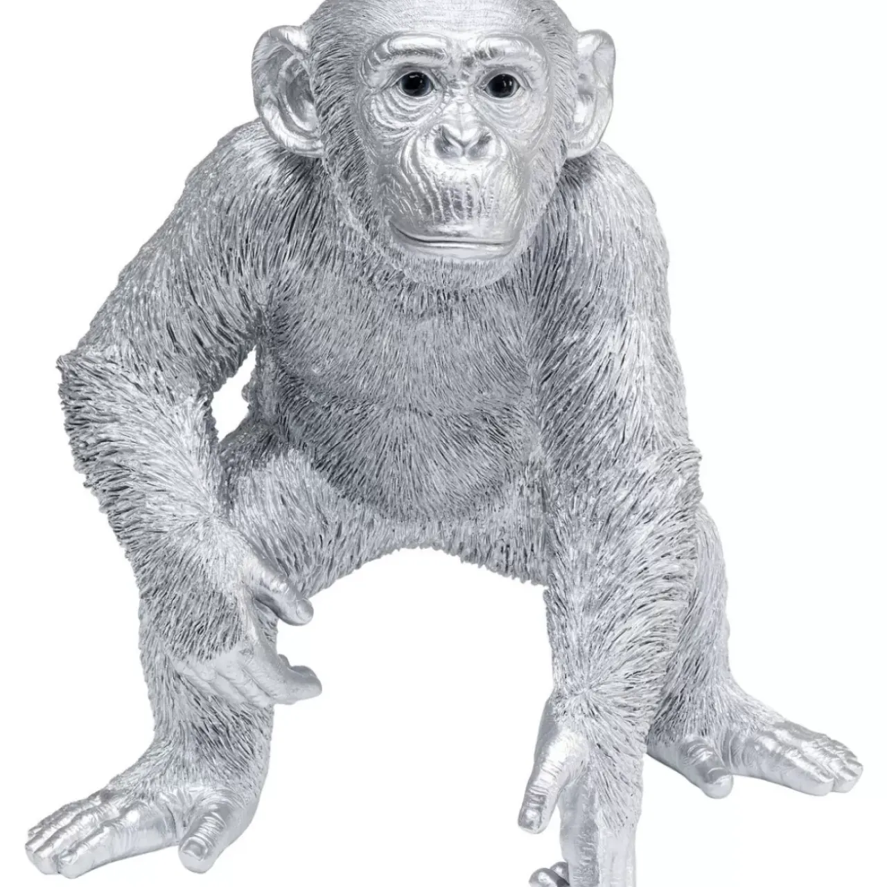 Deko & Geschenkartikel-KARE Design Deko Figur Playing Ape Silber 50