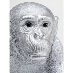 Deko & Geschenkartikel-KARE Design Deko Figur Playing Ape Silber 50