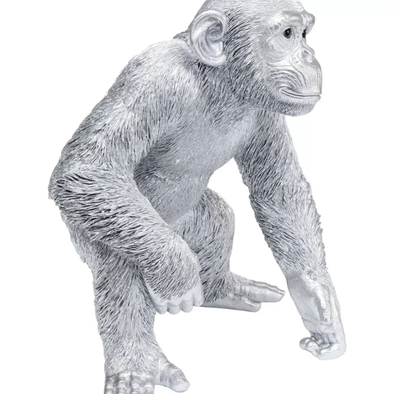 Deko & Geschenkartikel-KARE Design Deko Figur Playing Ape Silber 50