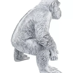 Deko & Geschenkartikel-KARE Design Deko Figur Playing Ape Silber 50