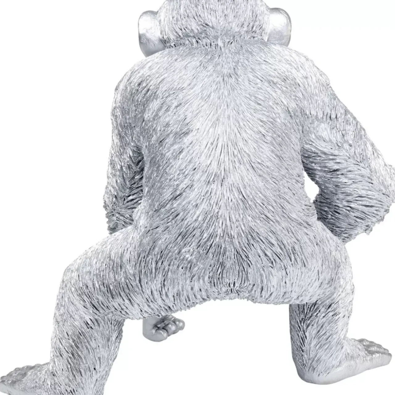 Deko & Geschenkartikel-KARE Design Deko Figur Playing Ape Silber 50