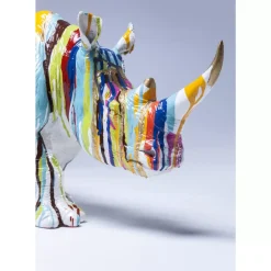 Deko & Geschenkartikel-KARE Design Deko Figur Rhino Colore 26Cm