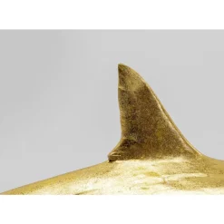 Deko & Geschenkartikel-KARE Design Deko Figur Shark Henry Gold 106Cm