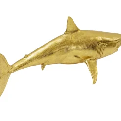 Deko & Geschenkartikel-KARE Design Deko Figur Shark Henry Gold 106Cm