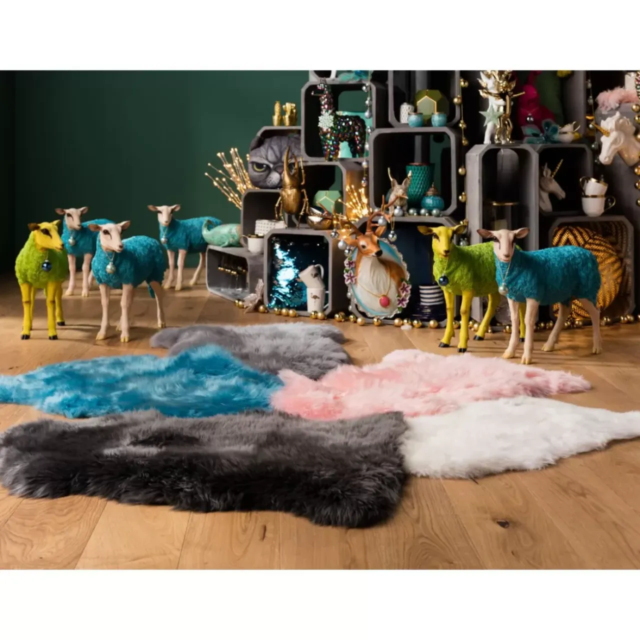 Deko & Geschenkartikel-KARE Design Deko Figur Sheep Colore Green