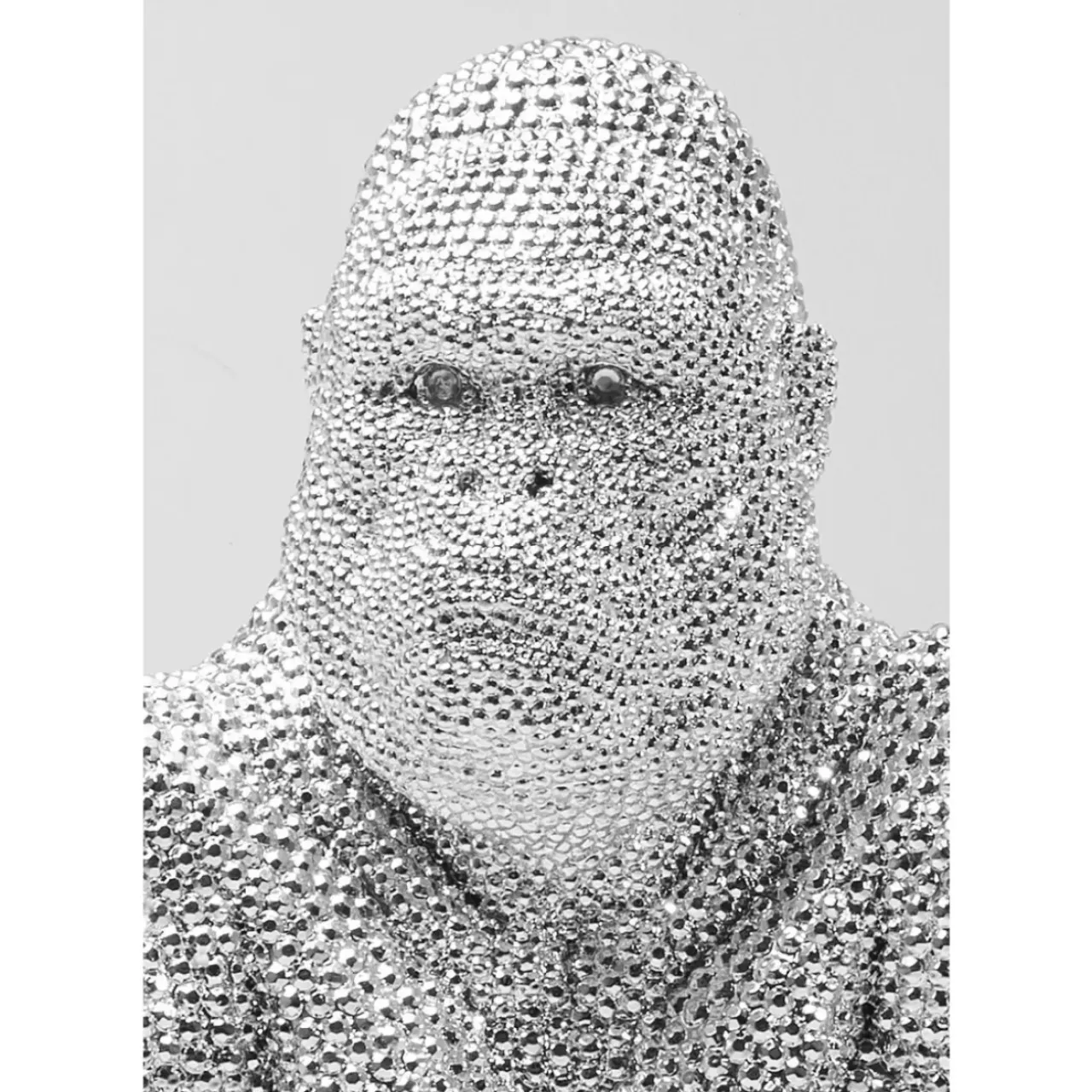 Deko & Geschenkartikel-KARE Design Deko Figur Shiny Gorilla Silber 46Cm
