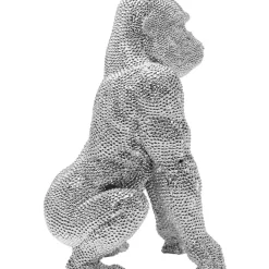 Deko & Geschenkartikel-KARE Design Deko Figur Shiny Gorilla Silber 46Cm
