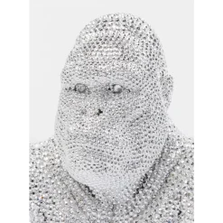 Deko & Geschenkartikel-KARE Design Deko Figur Shiny Gorilla Silber 80Cm