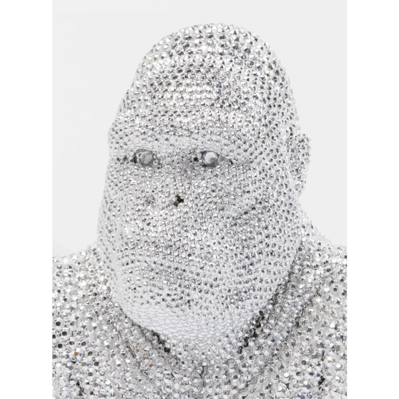 Deko & Geschenkartikel-KARE Design Deko Figur Shiny Gorilla Silber 80Cm
