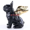 Deko & Geschenkartikel-KARE Design Deko Figur Sitting Angel Dog Gold-Schwarz