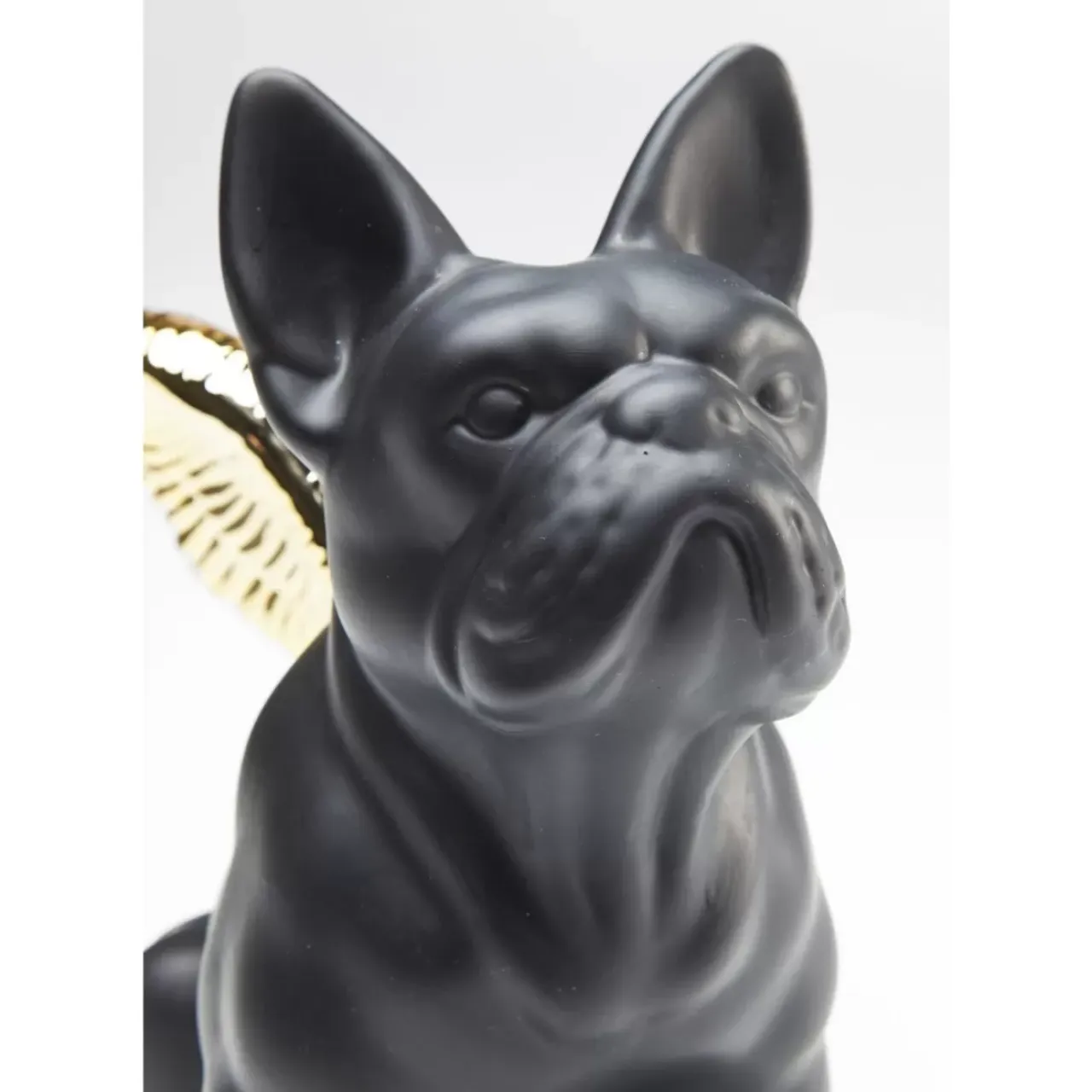 Deko & Geschenkartikel-KARE Design Deko Figur Sitting Angel Dog Gold-Schwarz