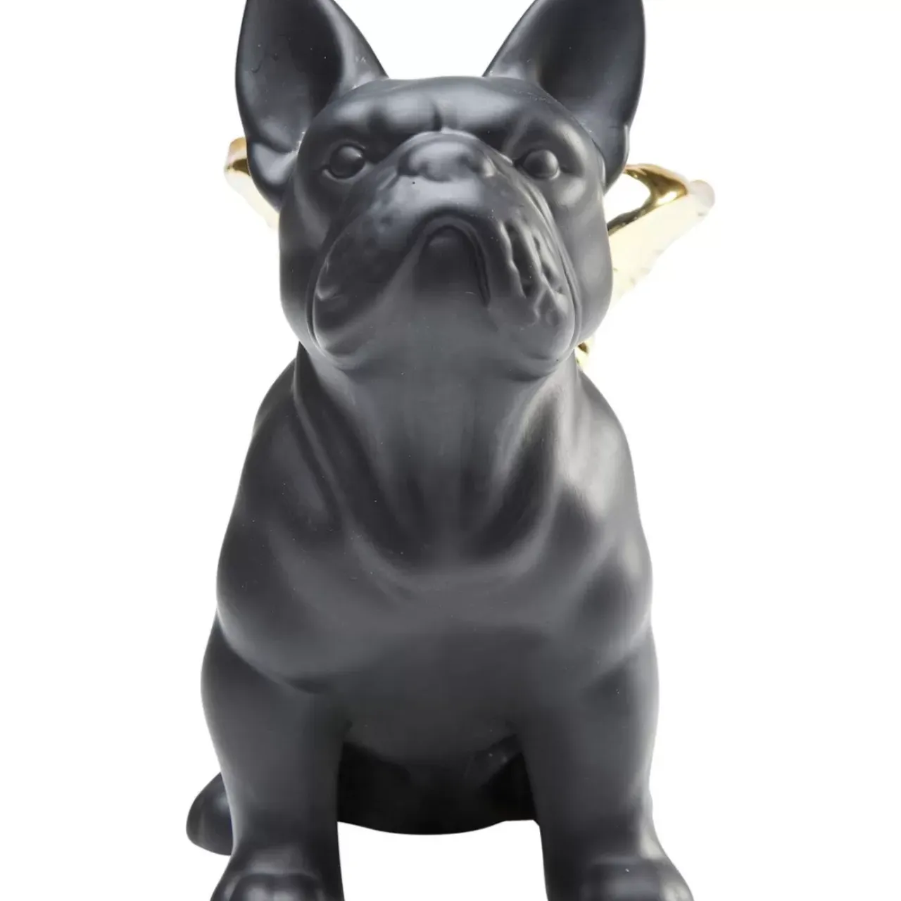 Deko & Geschenkartikel-KARE Design Deko Figur Sitting Angel Dog Gold-Schwarz