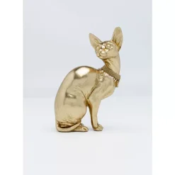 Deko & Geschenkartikel-KARE Design Deko Figur Sitting Cat Audrey Gold 27Cm