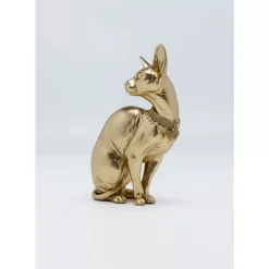 Deko & Geschenkartikel-KARE Design Deko Figur Sitting Cat Audrey Gold 27Cm