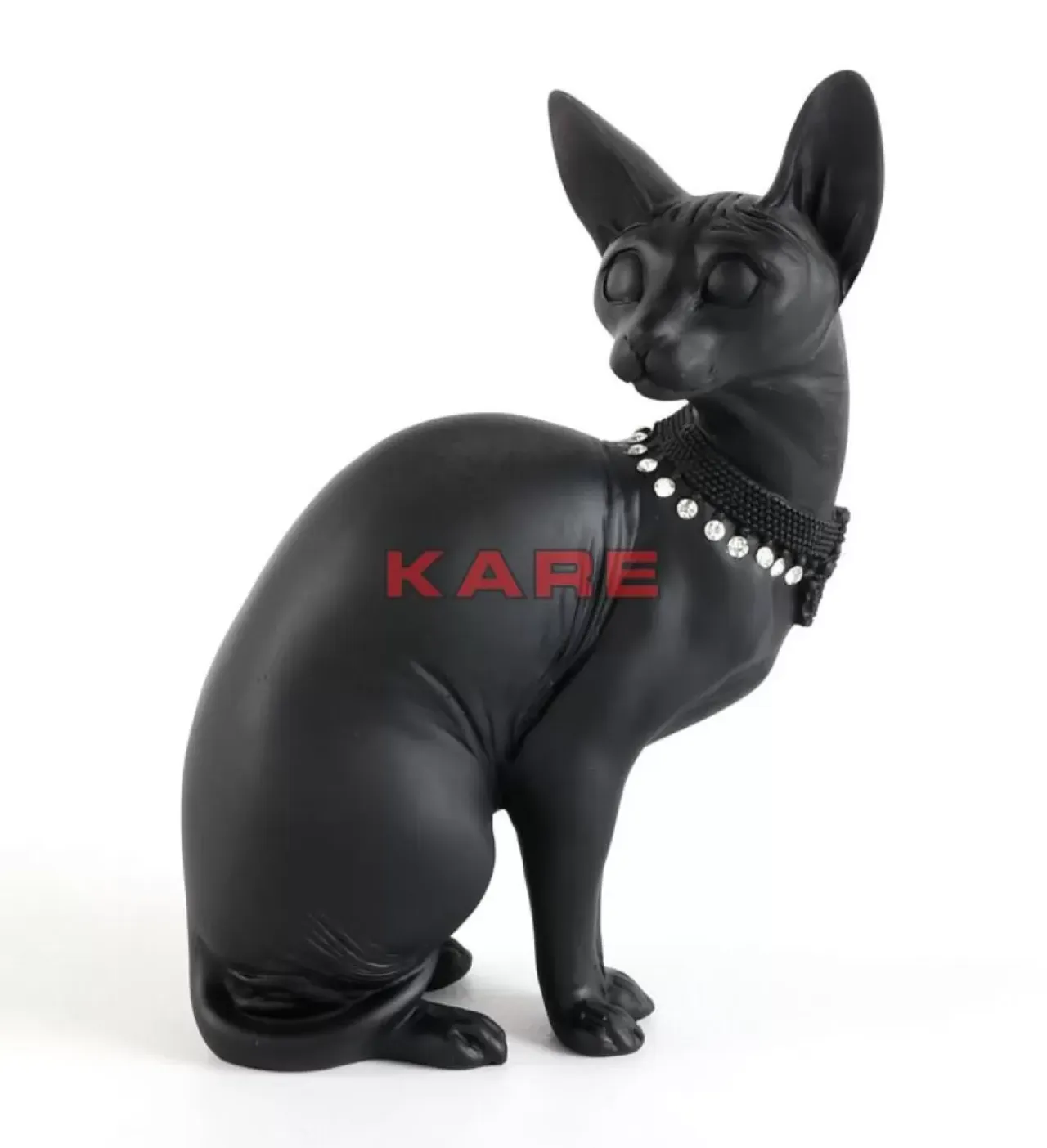Deko & Geschenkartikel-KARE Design Deko Figur Sitting Cat Audrey Schwarz 27Cm