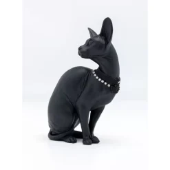 Deko & Geschenkartikel-KARE Design Deko Figur Sitting Cat Audrey Schwarz 27Cm