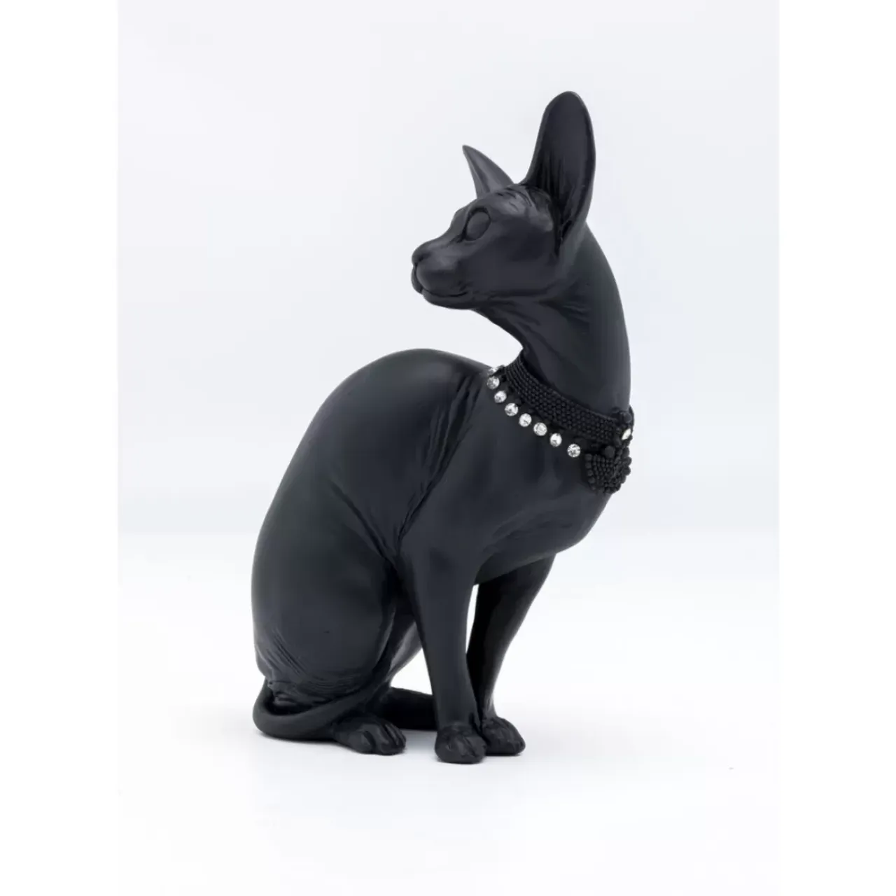 Deko & Geschenkartikel-KARE Design Deko Figur Sitting Cat Audrey Schwarz 27Cm