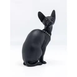 Deko & Geschenkartikel-KARE Design Deko Figur Sitting Cat Audrey Schwarz 27Cm