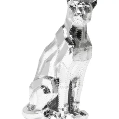 Deko & Geschenkartikel-KARE Design Deko Figur Sitting Cat Rivet Chrome