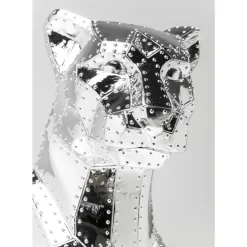 Deko & Geschenkartikel-KARE Design Deko Figur Sitting Cat Rivet Chrome