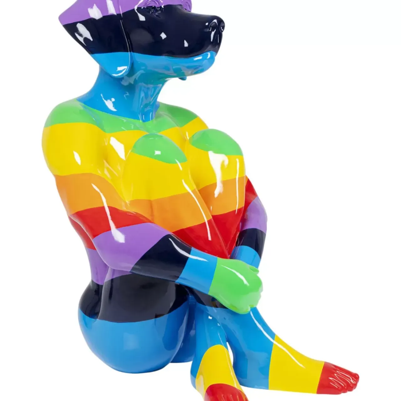 Deko & Geschenkartikel-KARE Design Deko Figur Sitting Dog Rainbow 173