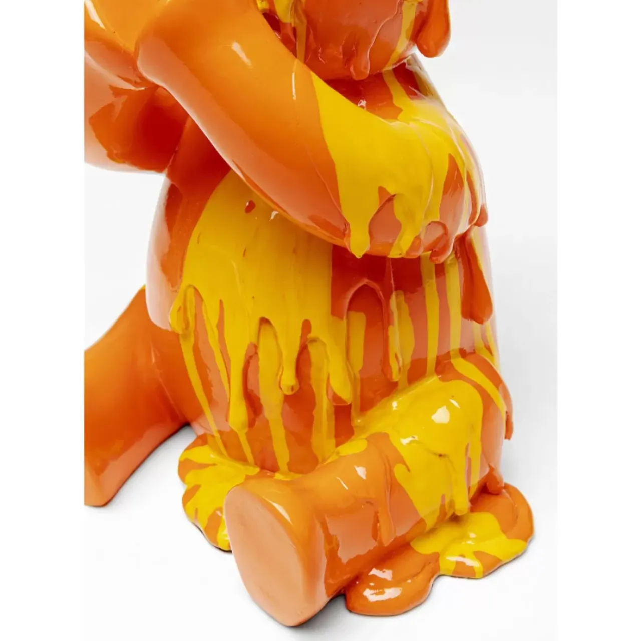 Deko & Geschenkartikel-KARE Design Deko Figur Sitting Gelato Bear Orange 37Cm