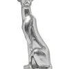 Deko & Geschenkartikel-KARE Design Deko Figur Sitting Leopard Silber 150Cm