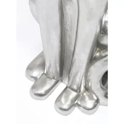 Deko & Geschenkartikel-KARE Design Deko Figur Sitting Leopard Silber 150Cm