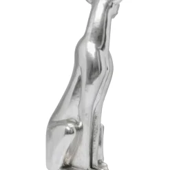 Deko & Geschenkartikel-KARE Design Deko Figur Sitting Leopard Silber 150Cm