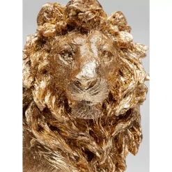Deko & Geschenkartikel-KARE Design Deko Figur Sitting Lion Gold 42Cm