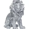 Deko & Geschenkartikel-KARE Design Deko Figur Sitting Lion Silber 42Cm