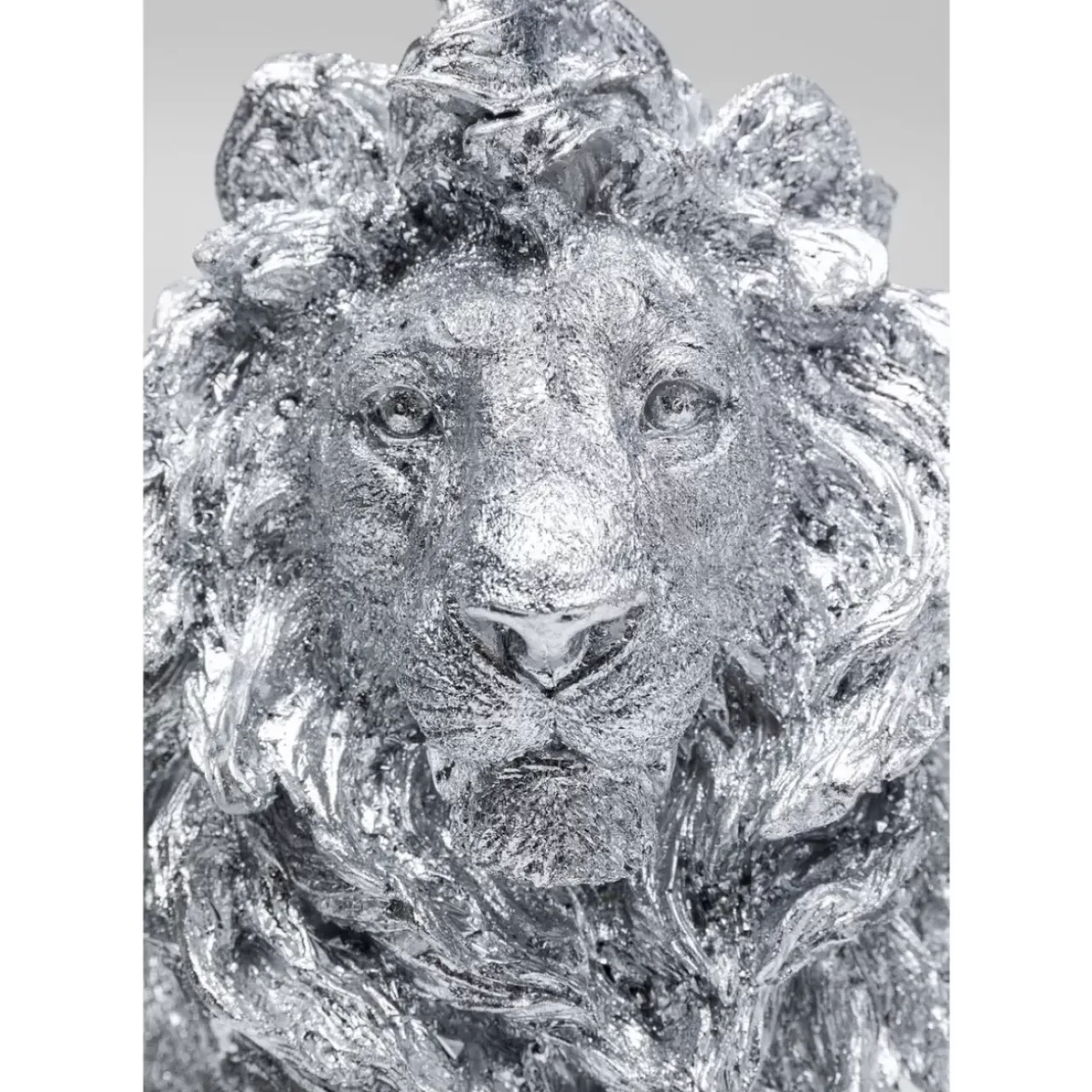 Deko & Geschenkartikel-KARE Design Deko Figur Sitting Lion Silber 42Cm