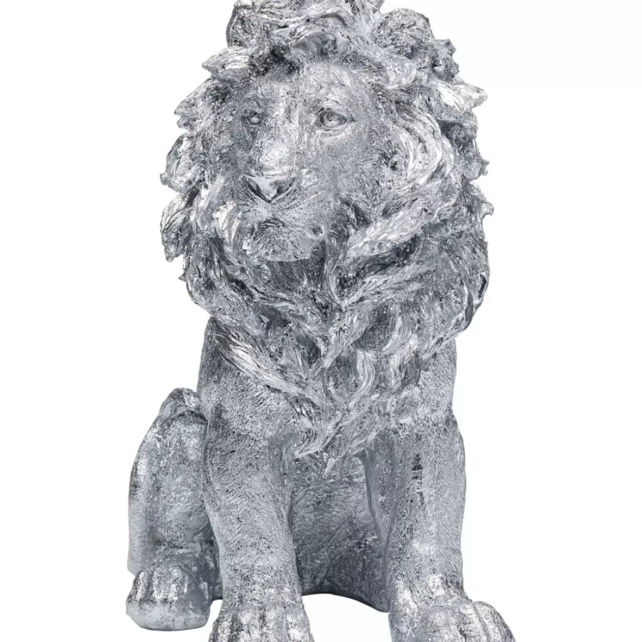 Deko & Geschenkartikel-KARE Design Deko Figur Sitting Lion Silber 42Cm