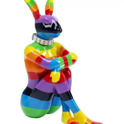 Deko & Geschenkartikel-KARE Design Deko Figur Sitting Rabbit Rainbow 80