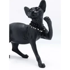 Deko & Geschenkartikel-KARE Design Deko Figur Standing Cat Audrey Schwarz 29Cm