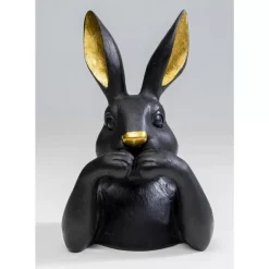 Deko & Geschenkartikel-KARE Design Deko Figur Sweet Rabbit Schwarz 23Cm