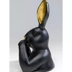 Deko & Geschenkartikel-KARE Design Deko Figur Sweet Rabbit Schwarz 31Cm