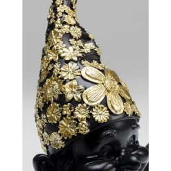 Deko & Geschenkartikel-KARE Design Deko Figur Zwerg Meditation Schwarz Gold 19