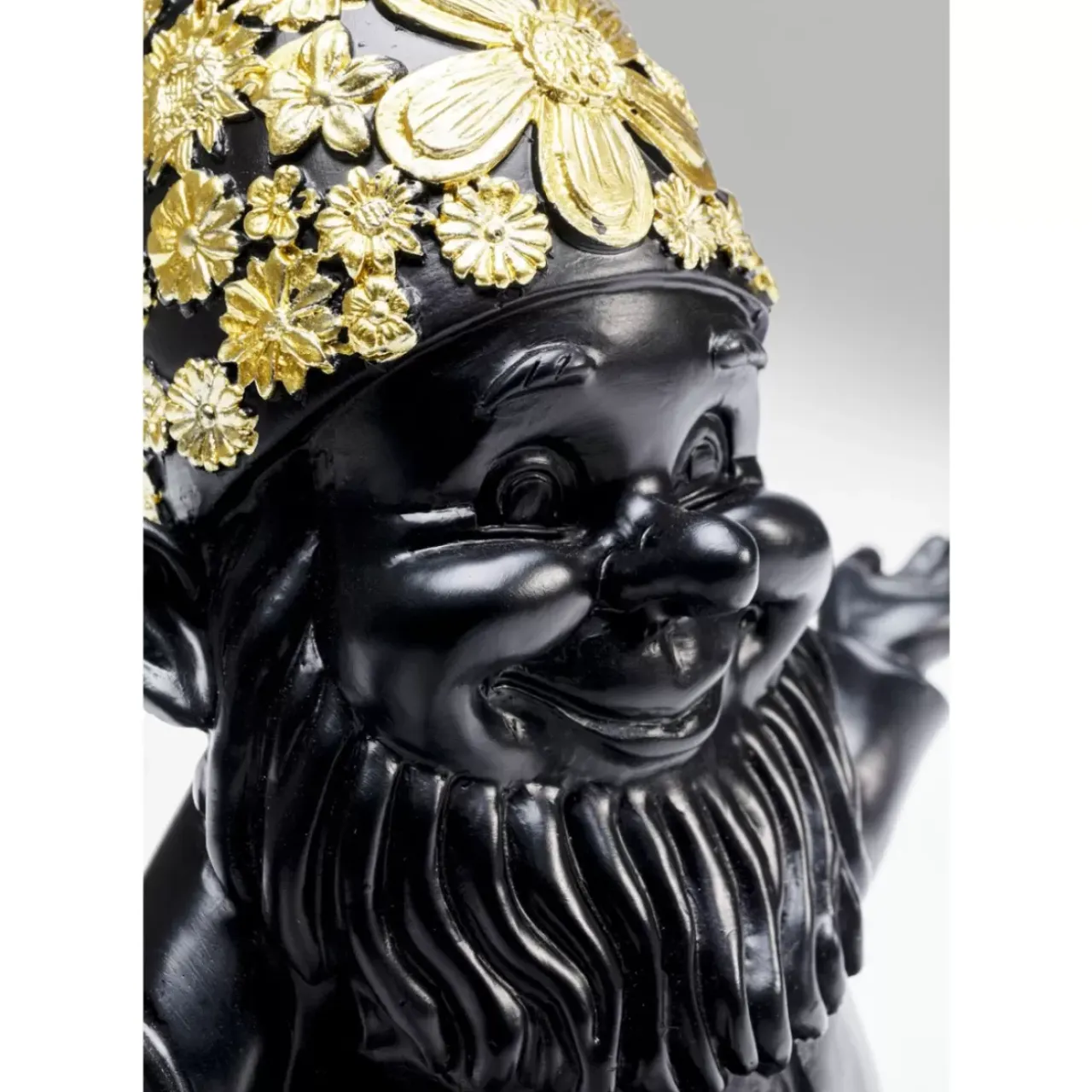 Deko & Geschenkartikel-KARE Design Deko Figur Zwerg Meditation Schwarz Gold 19
