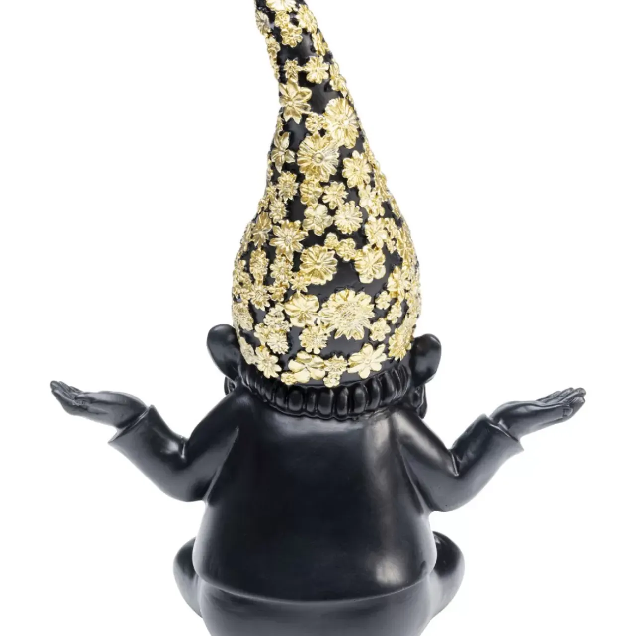 Deko & Geschenkartikel-KARE Design Deko Figur Zwerg Meditation Schwarz Gold 19