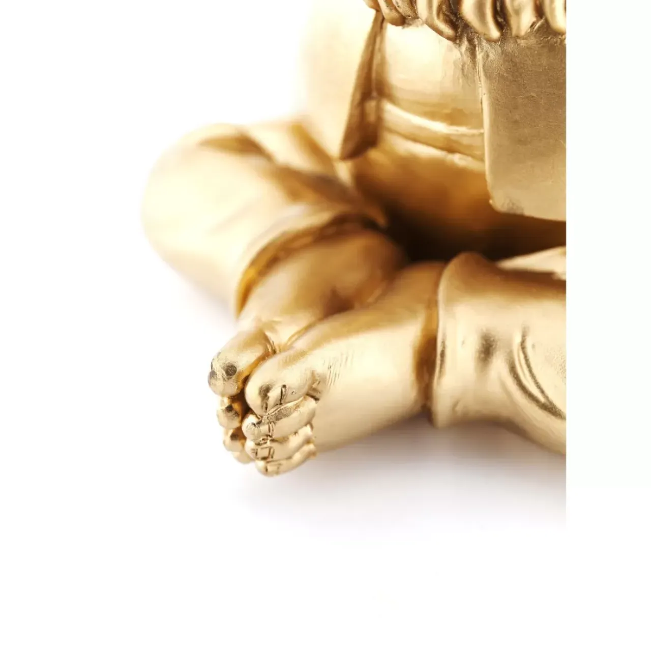 Deko & Geschenkartikel-KARE Design Deko Figur Zwerg Meditation Gold Grun 19Cm