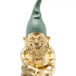 Deko & Geschenkartikel-KARE Design Deko Figur Zwerg Sitting Gold Grun 19Cm