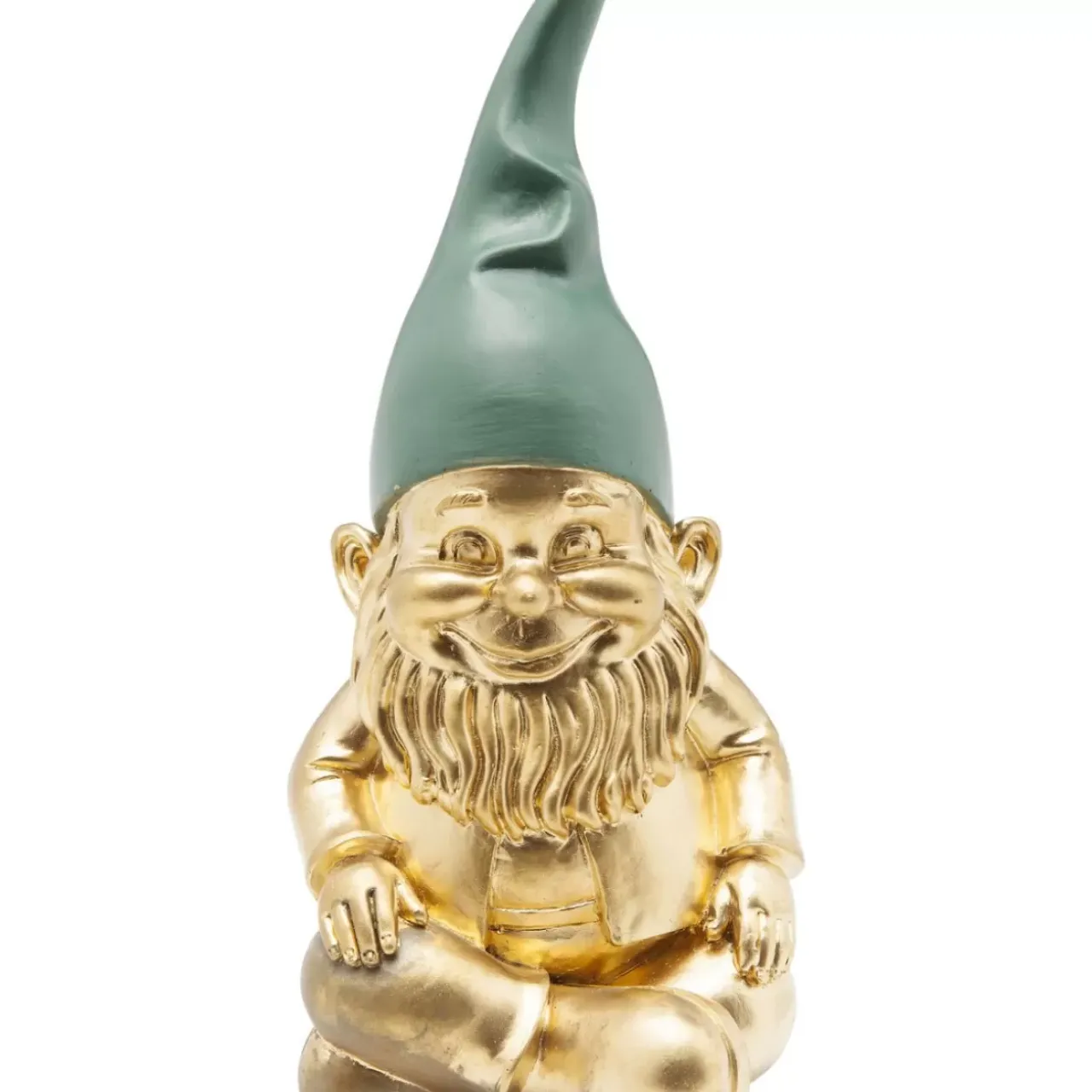 Deko & Geschenkartikel-KARE Design Deko Figur Zwerg Sitting Gold Grun 19Cm
