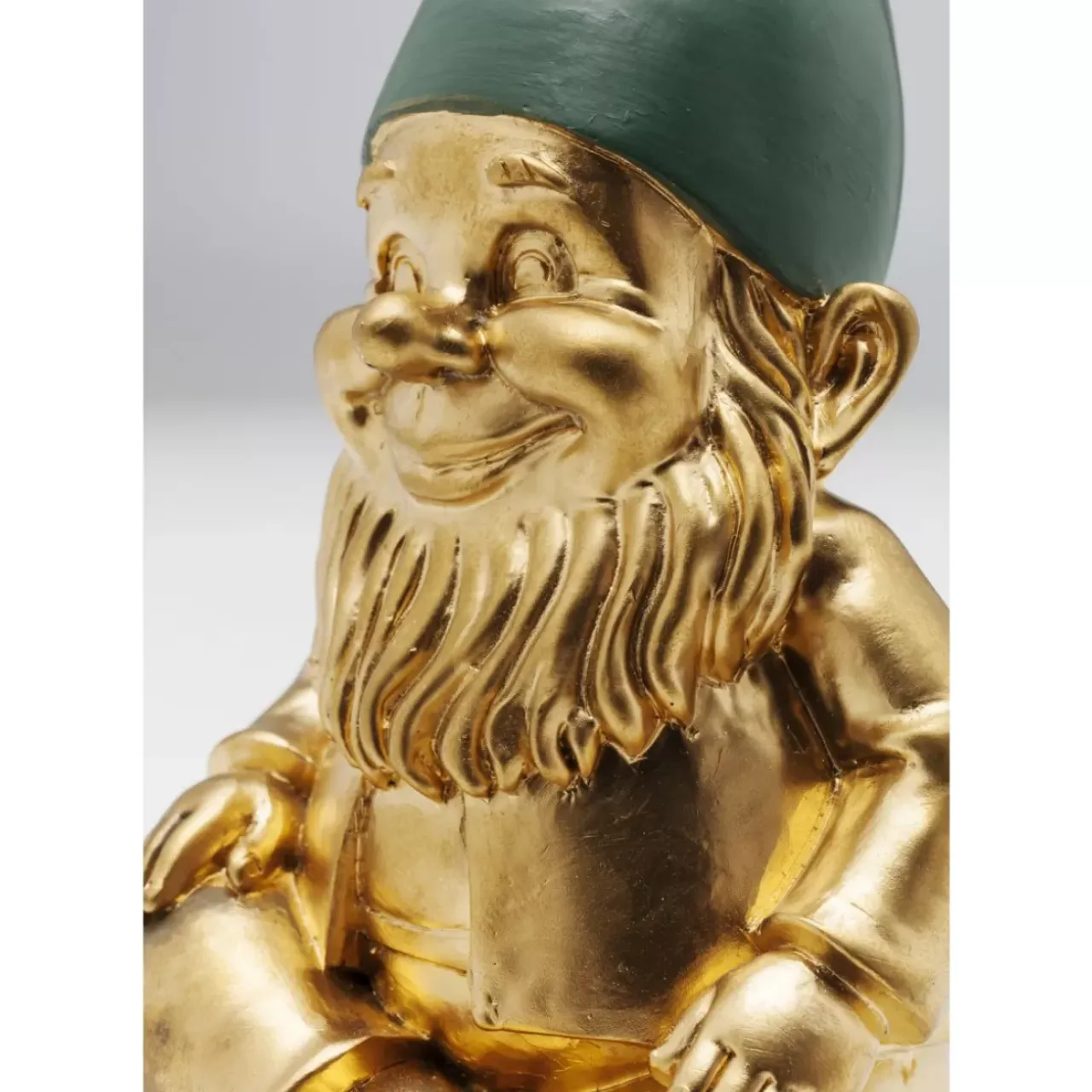 Deko & Geschenkartikel-KARE Design Deko Figur Zwerg Sitting Gold Grun 19Cm