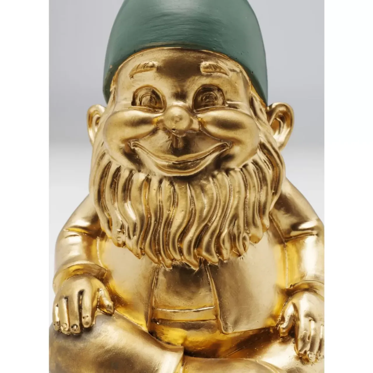 Deko & Geschenkartikel-KARE Design Deko Figur Zwerg Sitting Gold Grun 19Cm