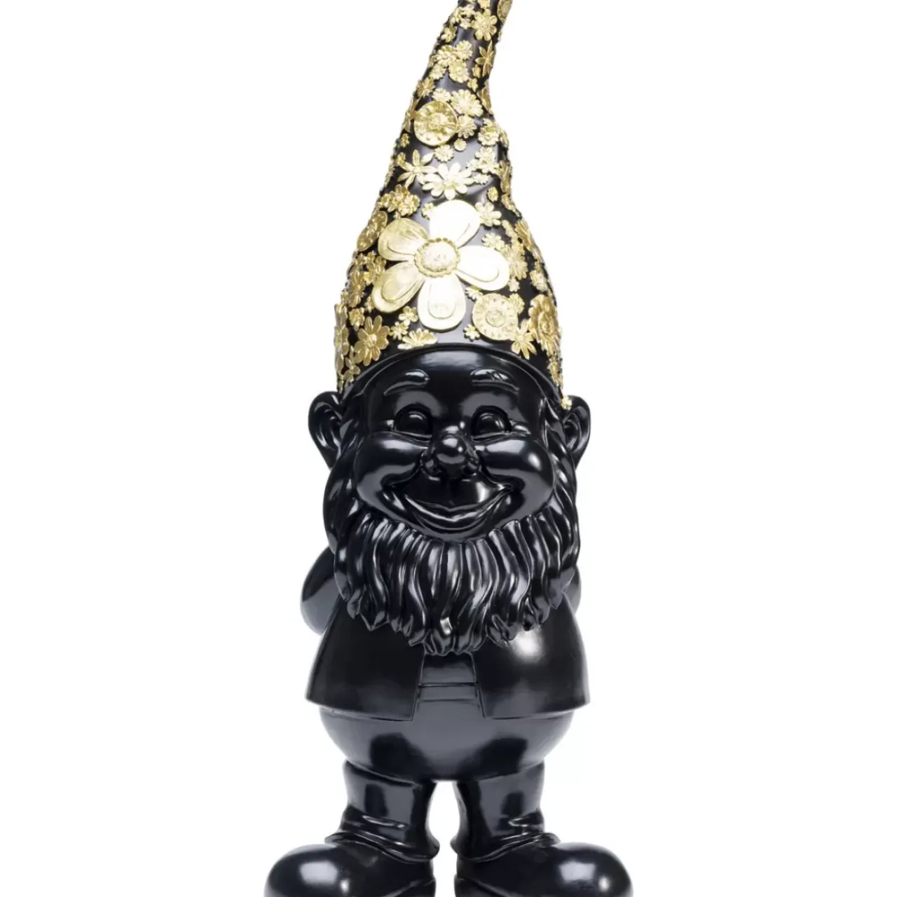 Deko & Geschenkartikel-KARE Design Deko Figur Zwerg Standing Schwarz Gold 61Cm