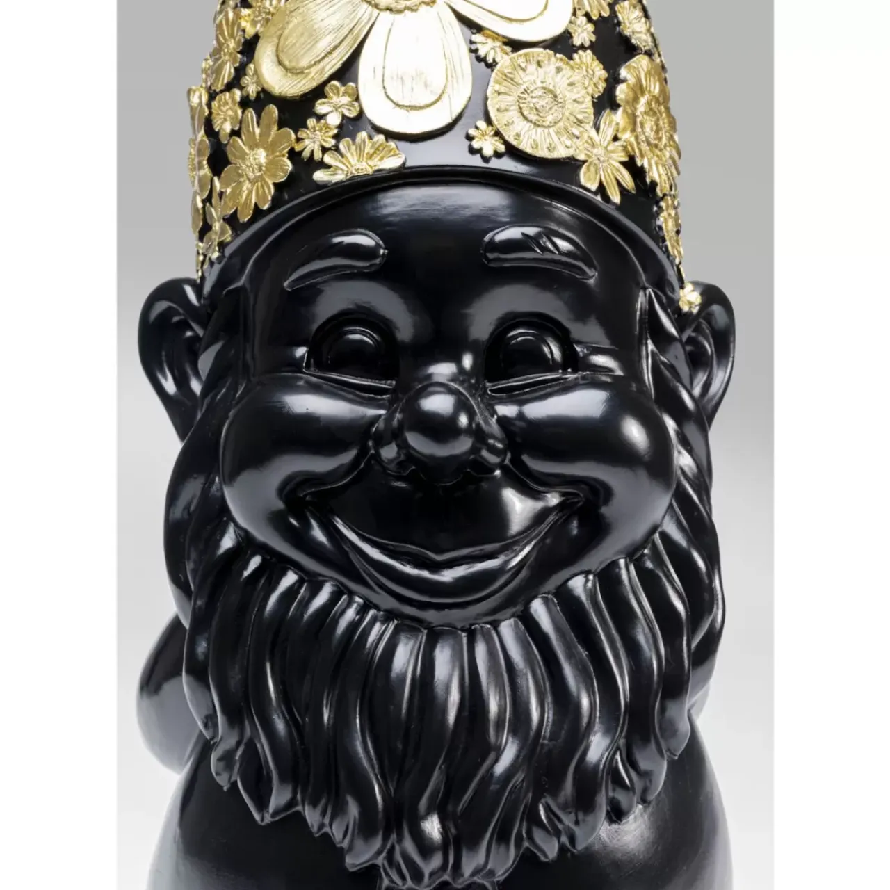 Deko & Geschenkartikel-KARE Design Deko Figur Zwerg Standing Schwarz Gold 61Cm
