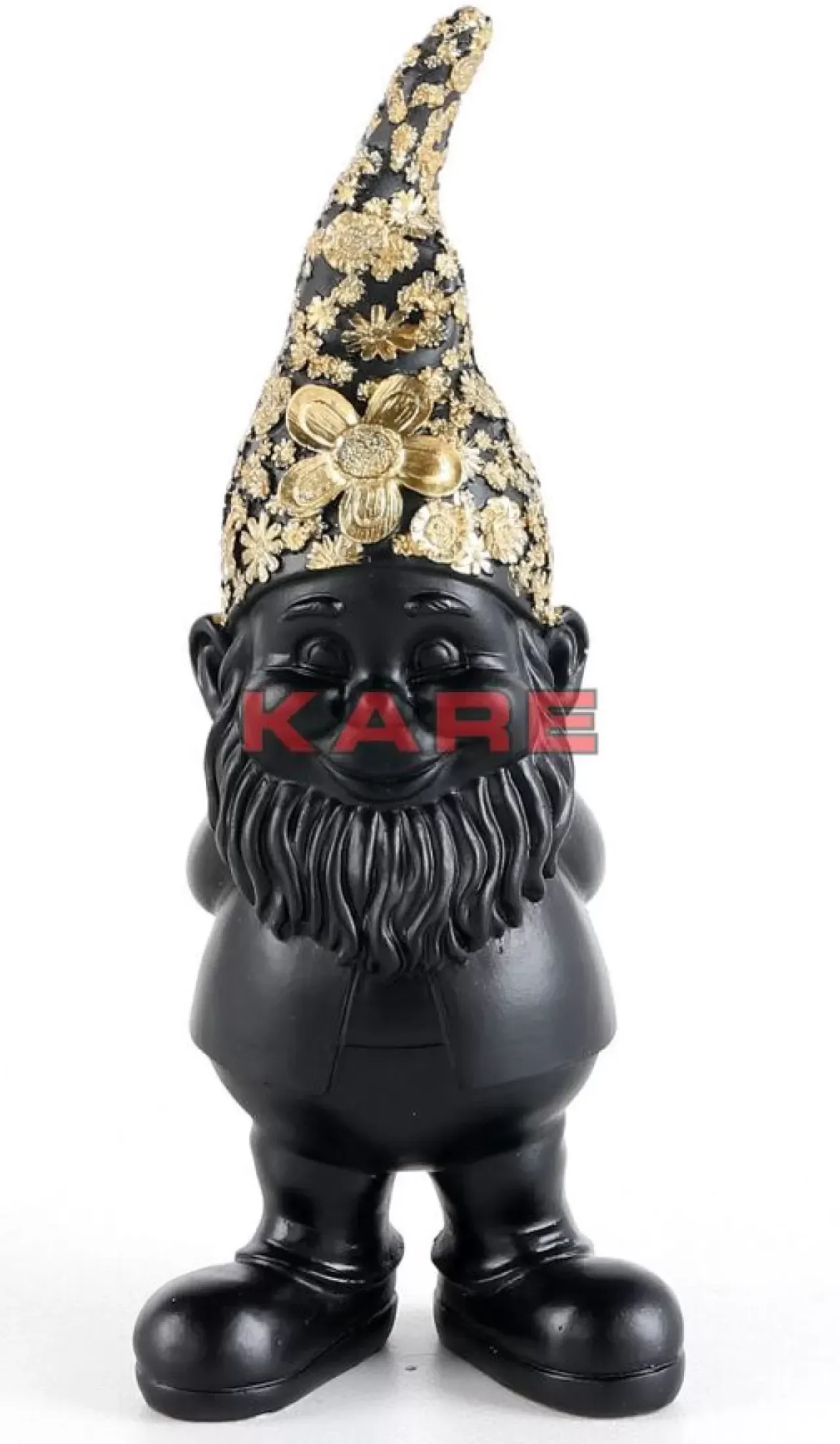 Deko & Geschenkartikel-KARE Design Deko Figur Zwerg Standing Schwarz Gold 30Cm